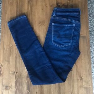 American Eagle dark wash high-rise skinny jeans